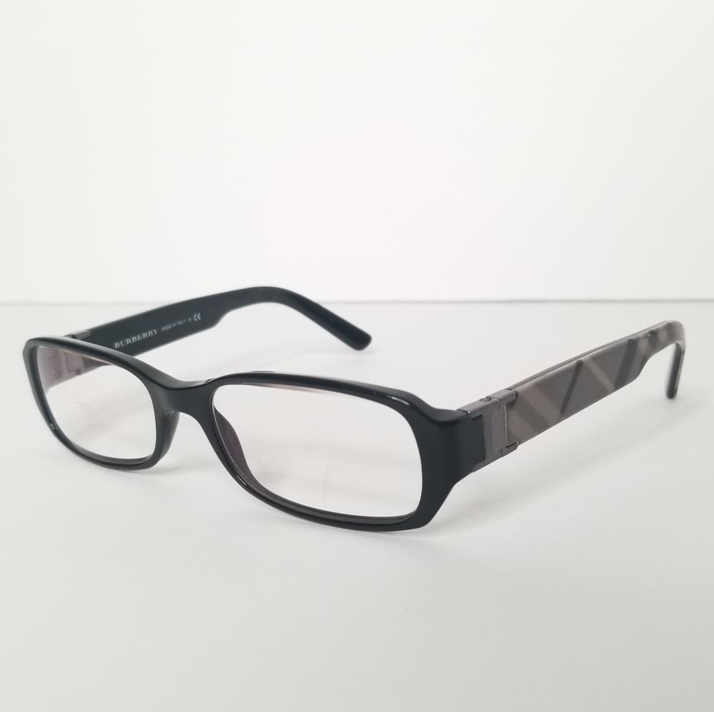Burberry Black/Grey Plaid Horn Glasses